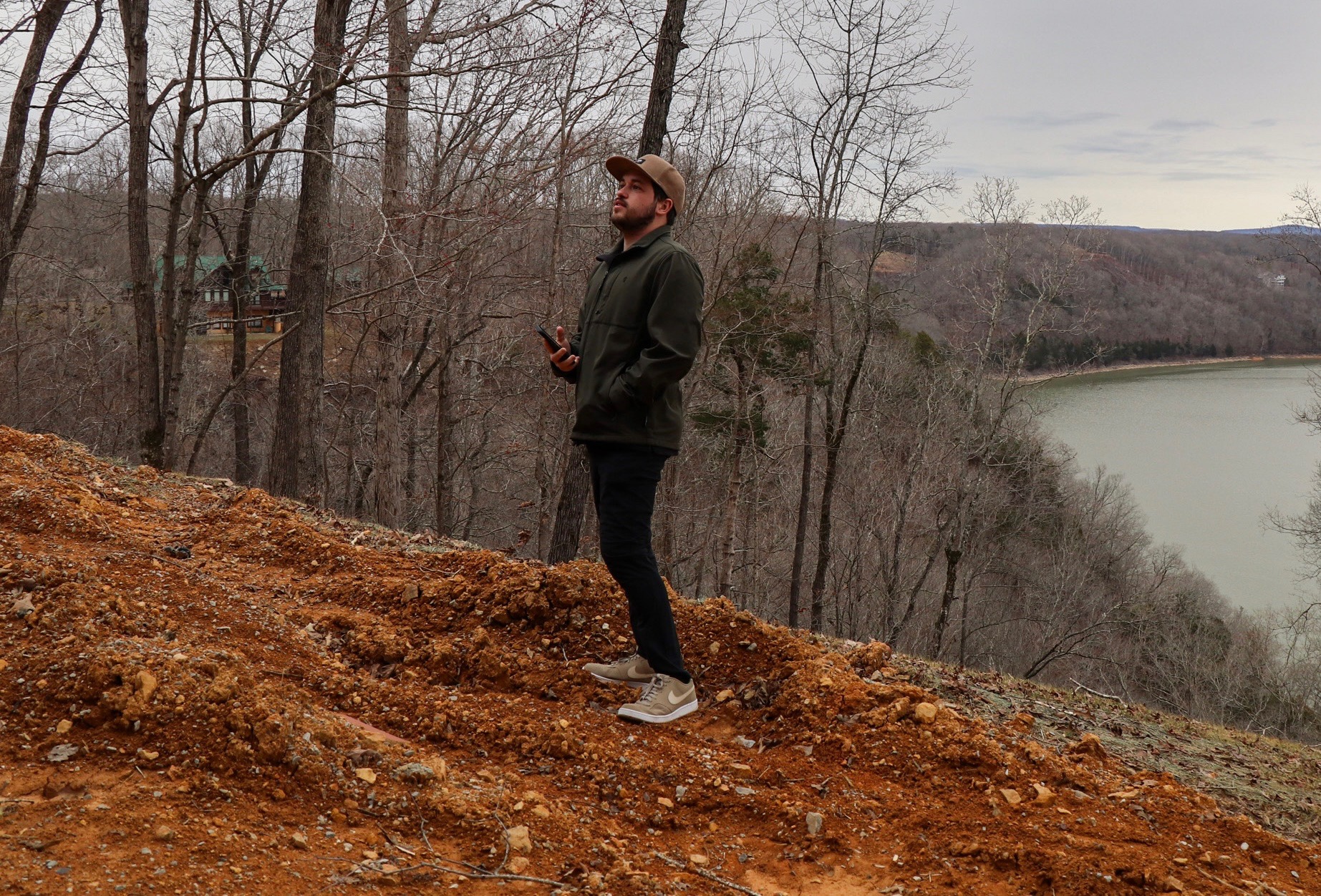 Andrew Loftis at lake house project in Tennessee